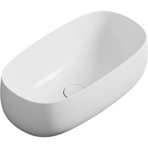 Parisi Seed 550 Oval Bench Basin - Gloss White