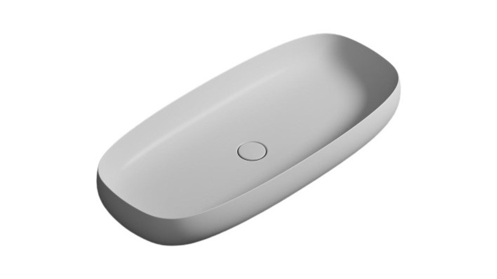 Parisi Seed 900 Oval Bench Basin - Matte Nuvola