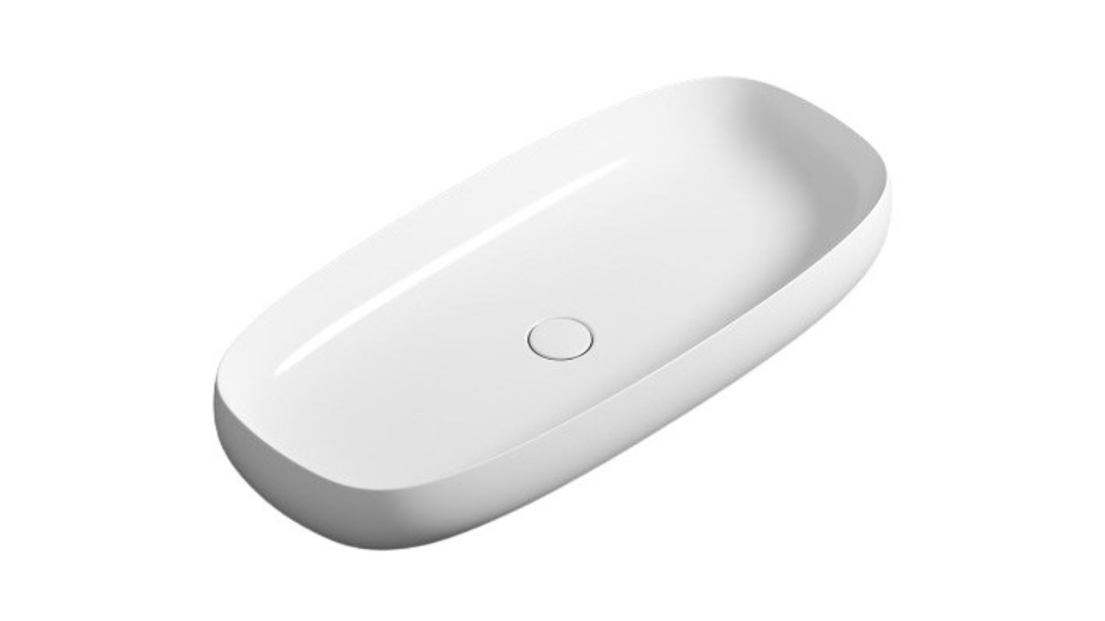 Parisi Seed 900 Oval Bench Basin - Gloss White