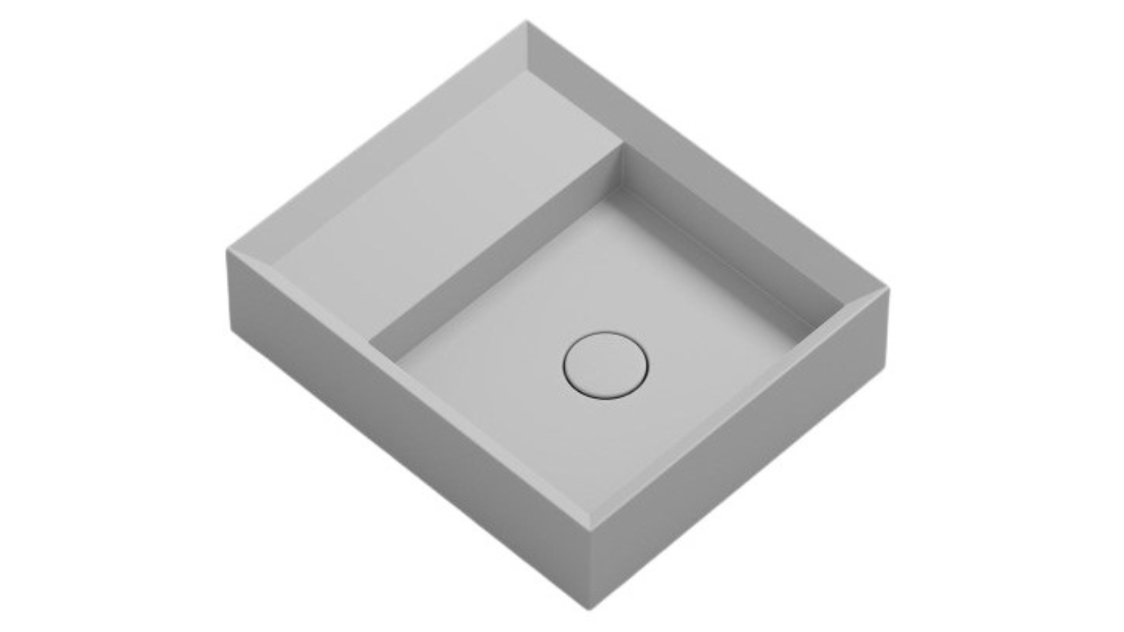 Parisi Cut 380 Wall Basin with Platform - Matte Nuvola
