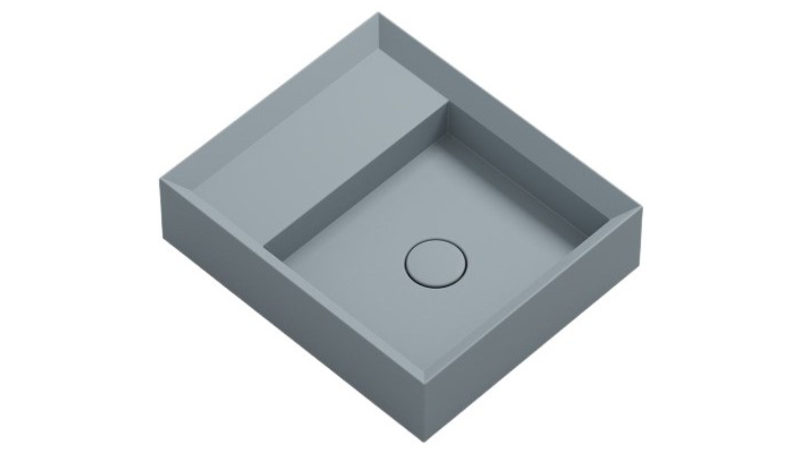 Parisi Cut 380 Wall Basin with Platform - Matte Tempesta