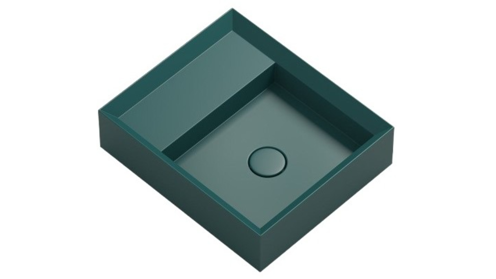 Parisi Cut 380 Wall Basin with Platform - Matte Laguna