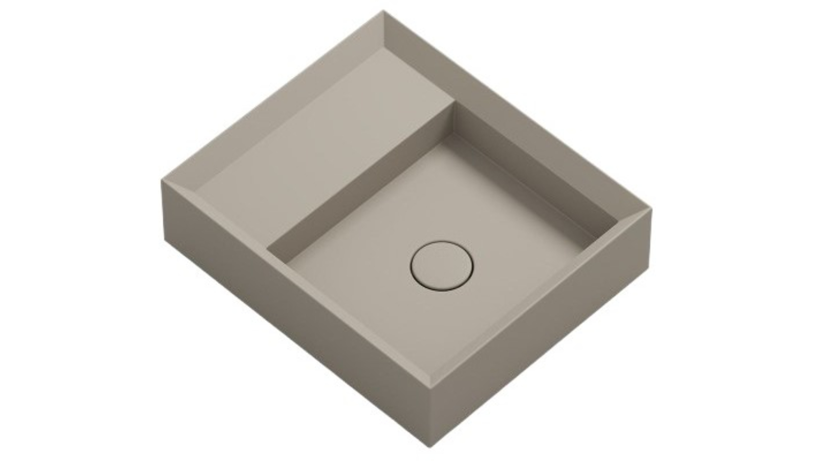 Parisi Cut 380 Wall Basin with Platform - Matte Basento