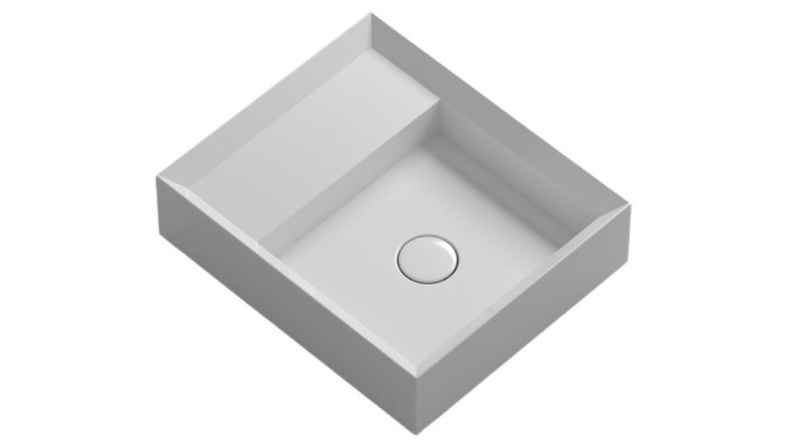 Parisi Cut 380 Wall Basin with Platform - Gloss White