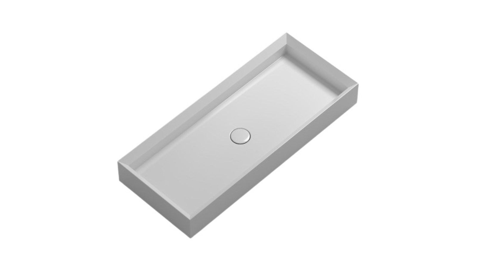 Parisi Cut 900 Bench Basin - Gloss White