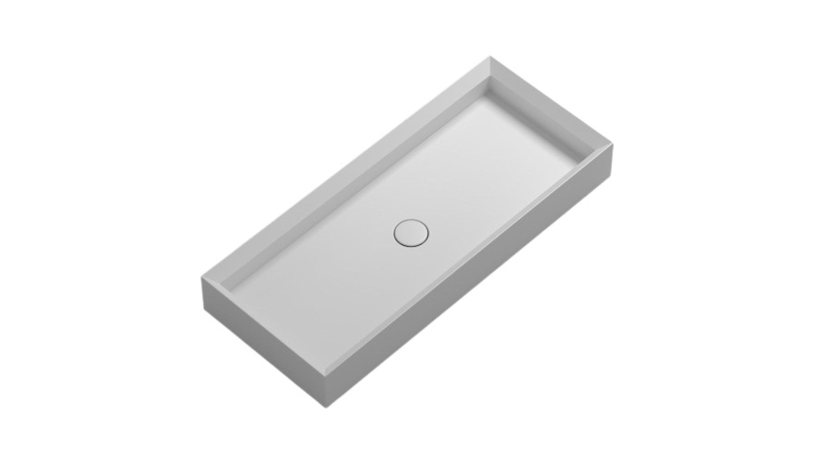 Parisi Cut 900 Bench Basin - Matte White