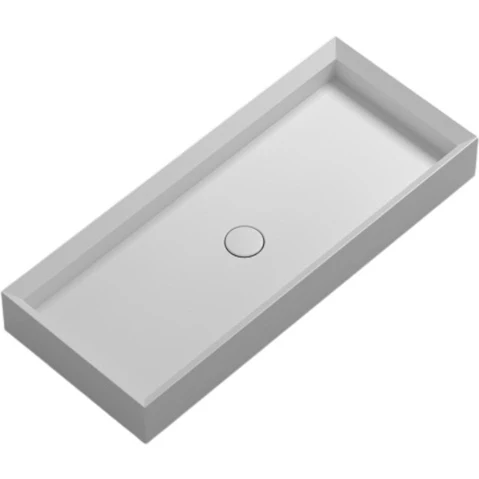 Parisi Cut 900 Bench Basin - Matte White