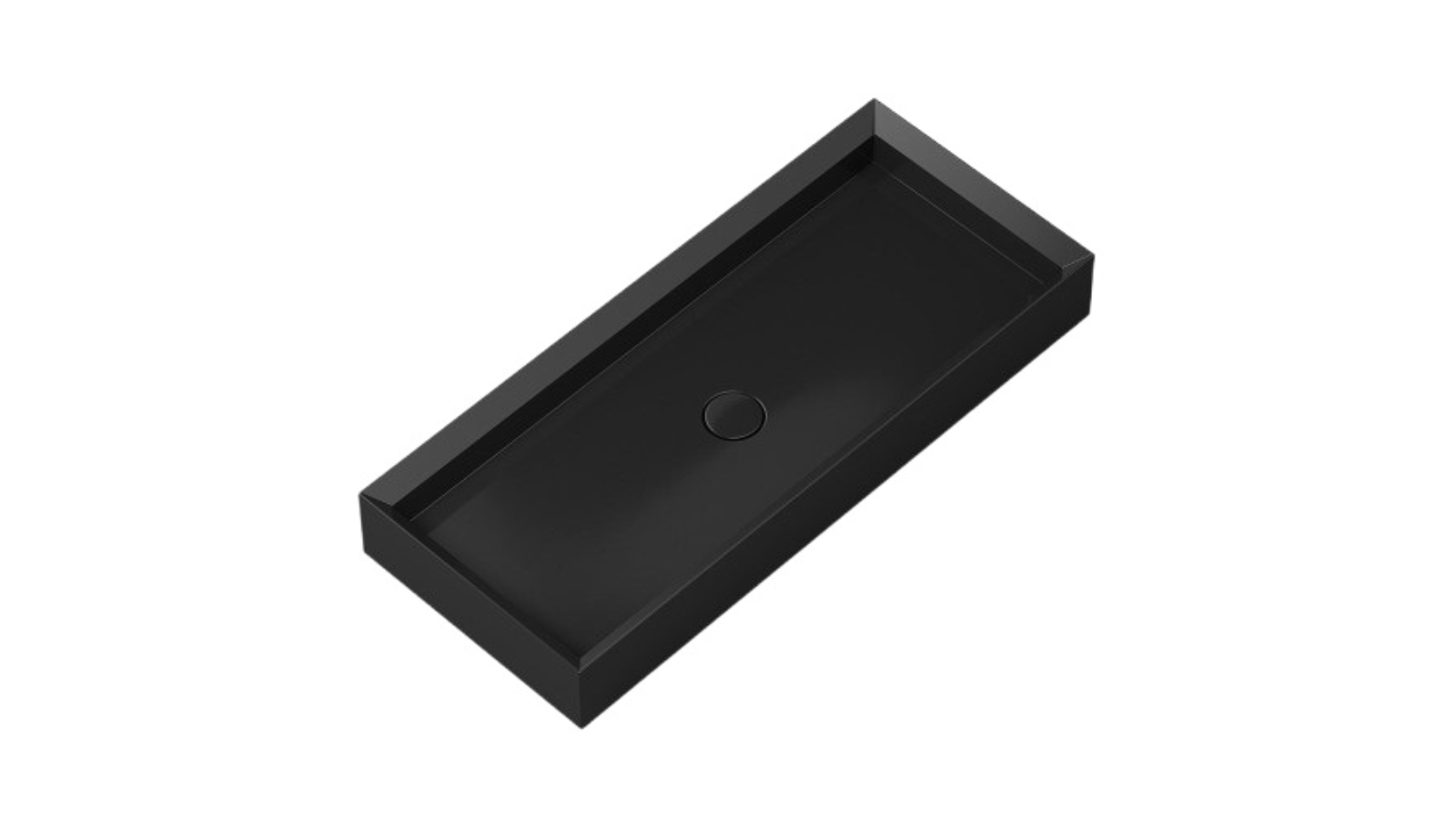 Parisi Cut 900 Bench Basin - Gloss Black