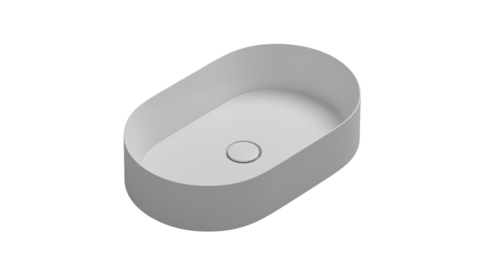 Parisi Track 600 Oval Bench Basin - Matte White