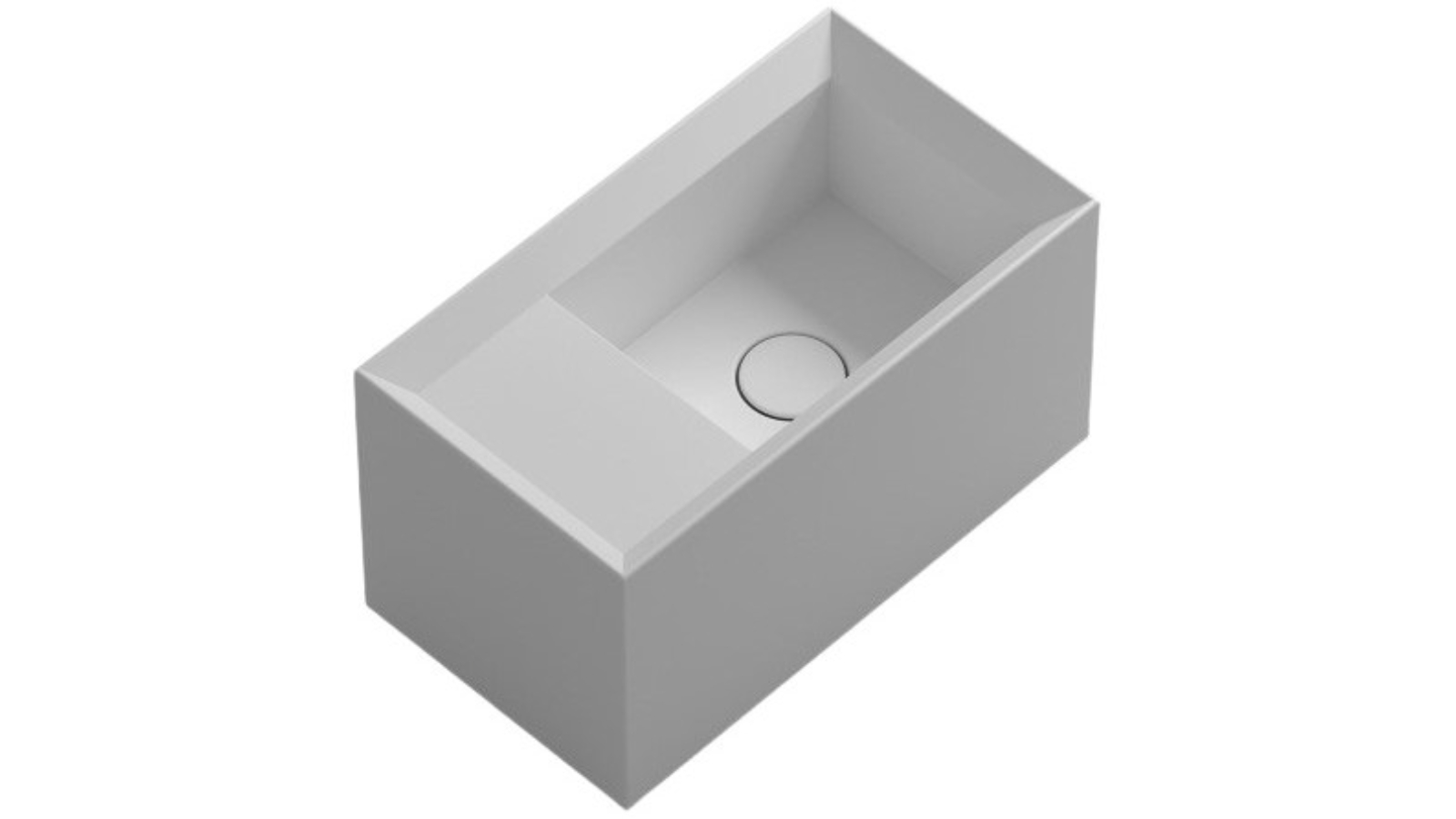 Parisi Cut 450 Bench Basin 0 Tap Hole - Matte White