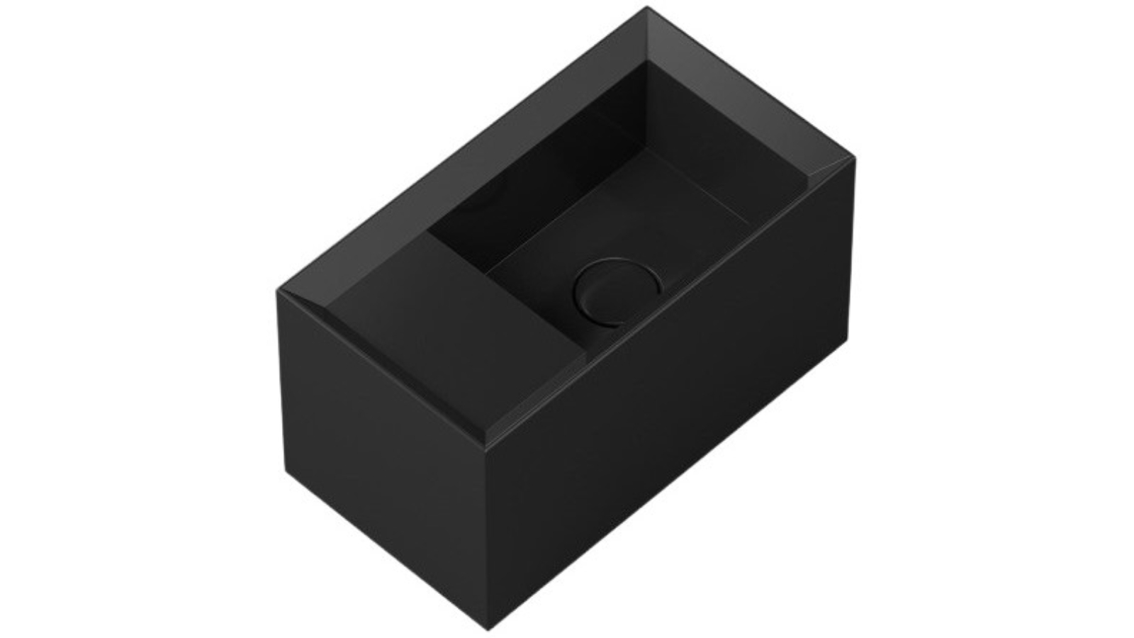 Parisi Cut 450 Bench Basin 0 Tap Hole - Gloss Black