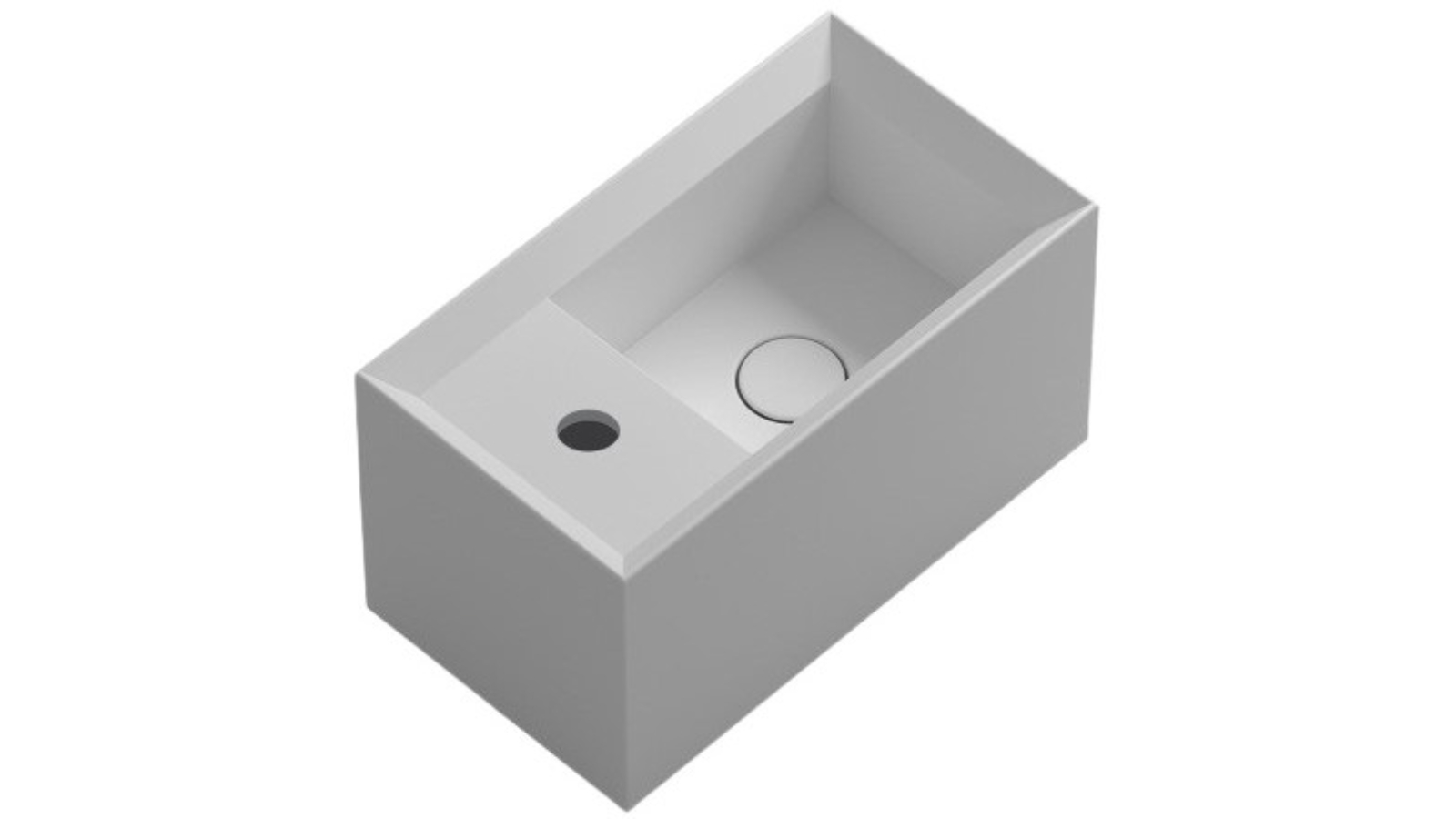 Parisi Cut 450 Bench Basin 1 Tap Hole - Matte White