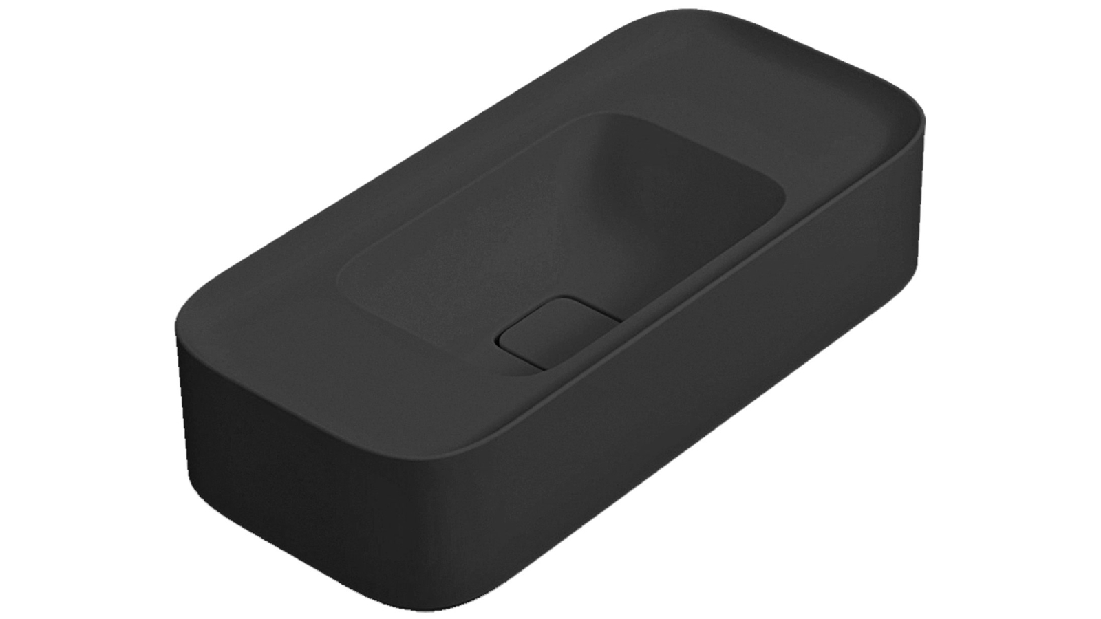 Parisi Cameo 600mm Wall Basin with No Tap Hole - Matte Black