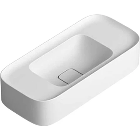 Parisi Cameo 600 Bench Basin 0 Tap Hole - Matte White