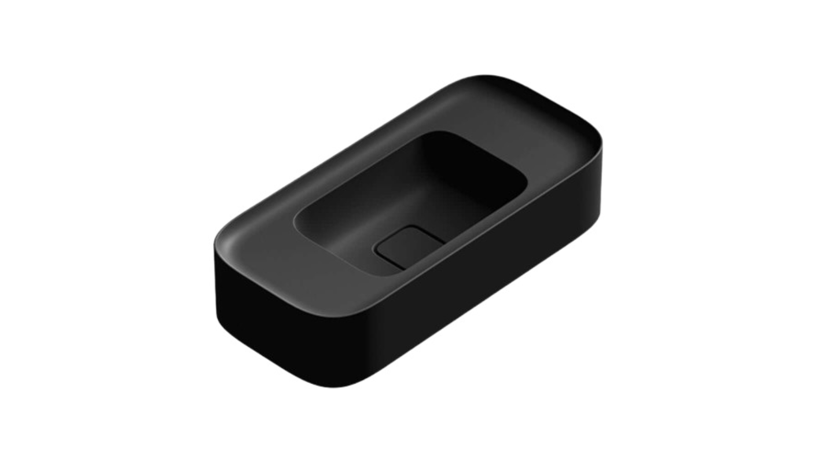 Parisi Cameo 600 Bench Basin 0 Tap Hole - Matte Black