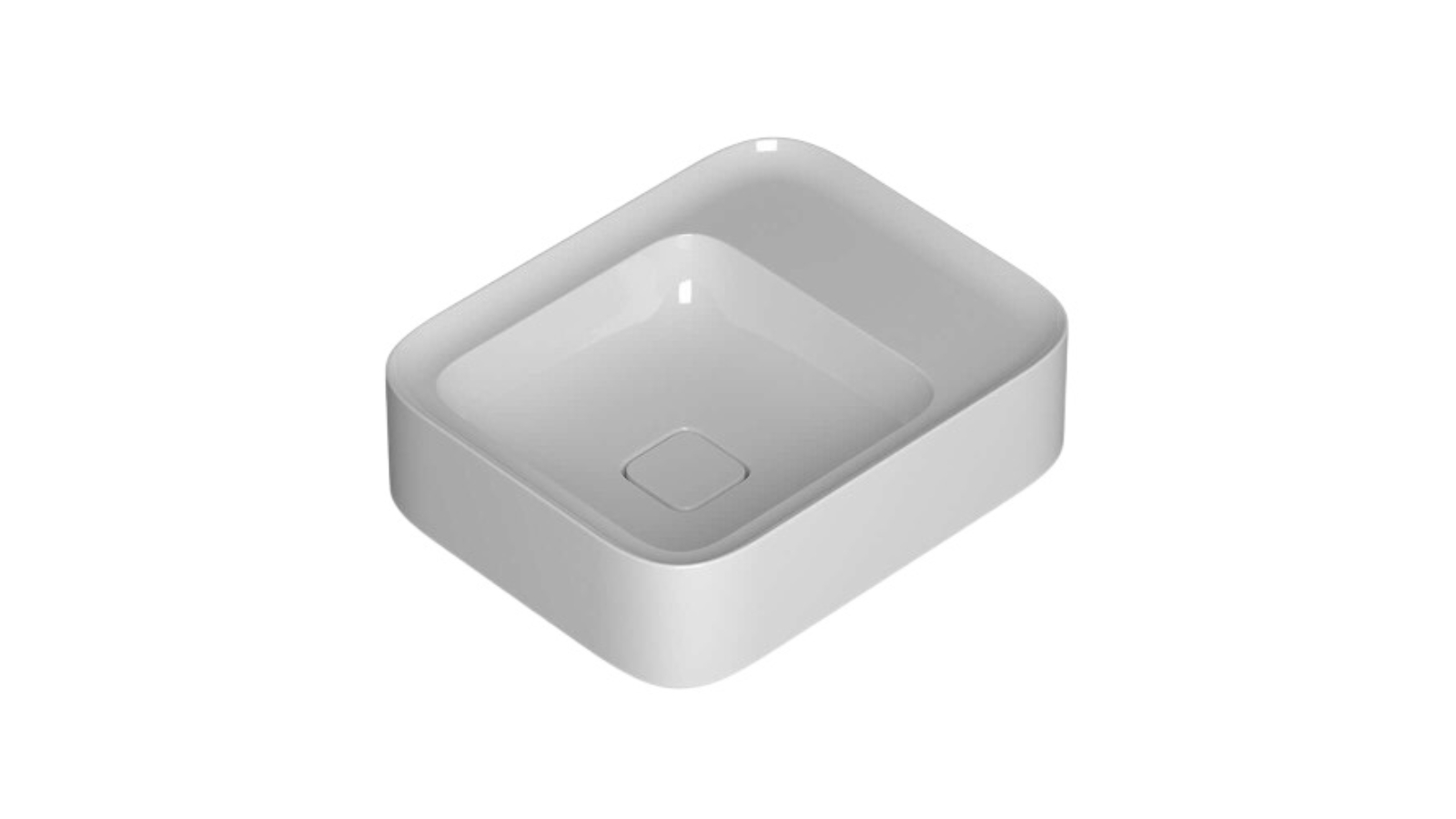 Parisi Cameo 400 Bench Basin 0 Tap Hole - Gloss White