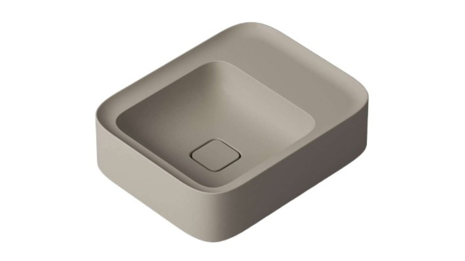 Parisi Cameo 400 Wall Basin 0 Tap Hole - Matte Basento