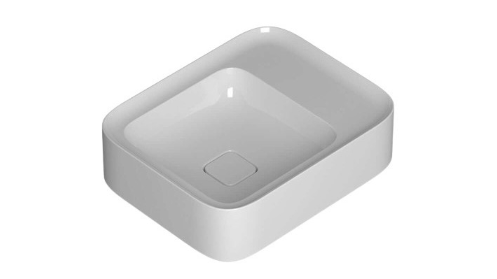 Parisi Cameo 400 Wall Basin 0 Tap Hole - Gloss White