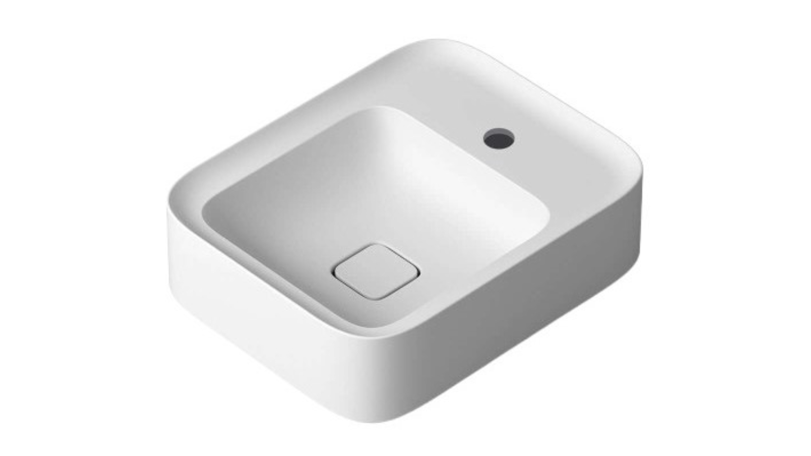 Parisi Cameo 400 Bench Basin 1 Tap Hole - Matte White