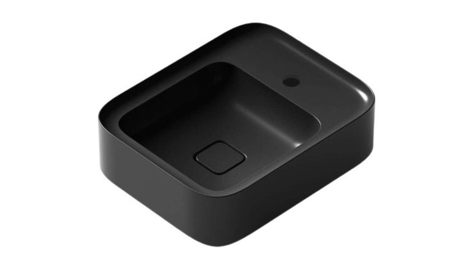 Parisi Cameo 400 Bench Basin 1 Tap Hole - Gloss Black