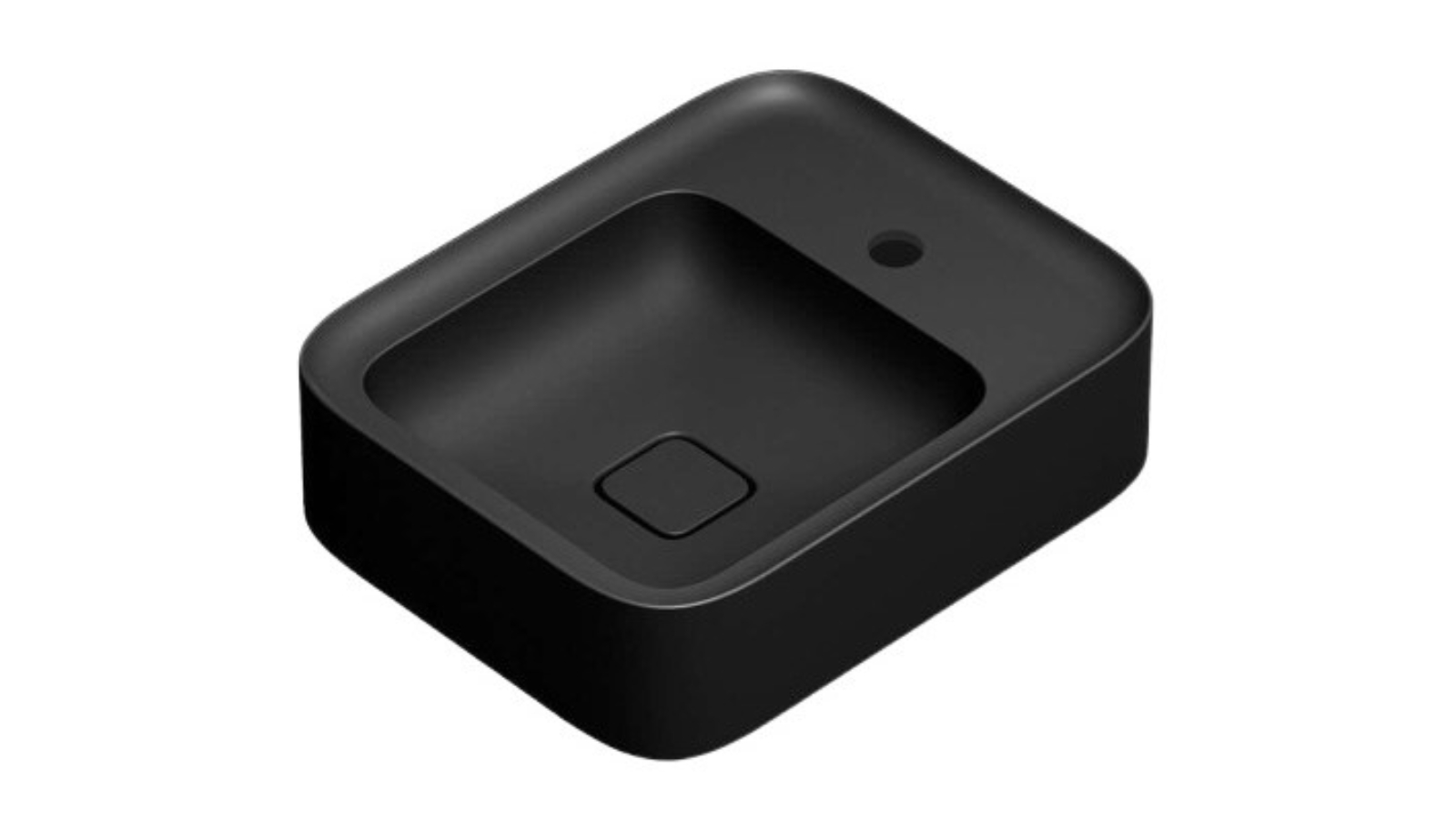 Parisi Cameo 400 Wall Basin 1 Tap Hole - Matte Black