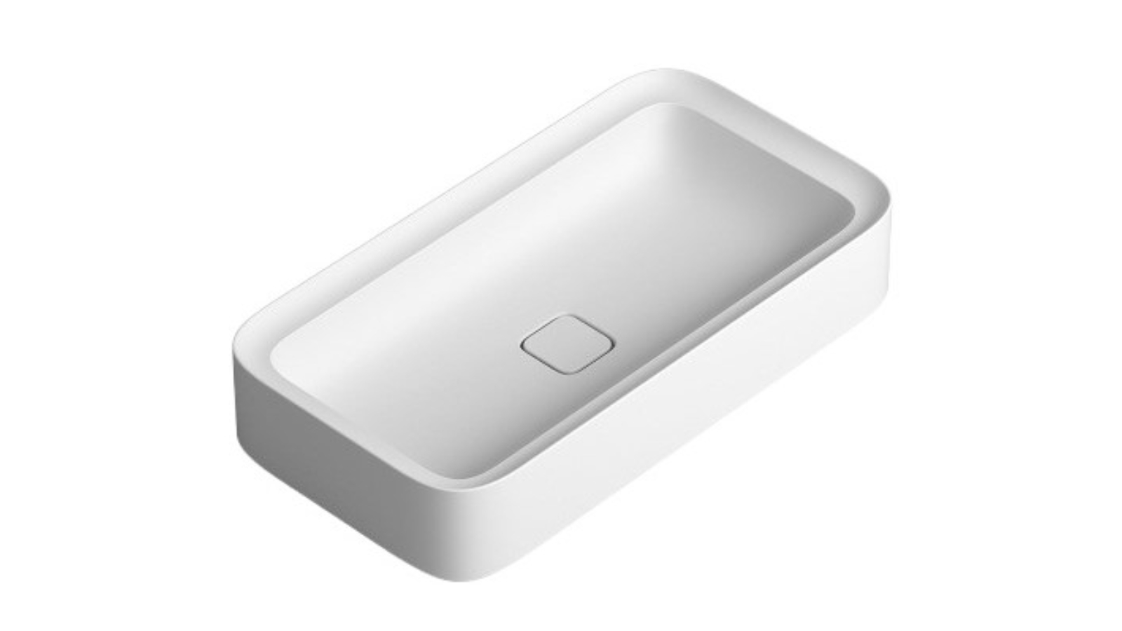 Parisi Cameo 750 Rectangle Bench Basin - Matte White