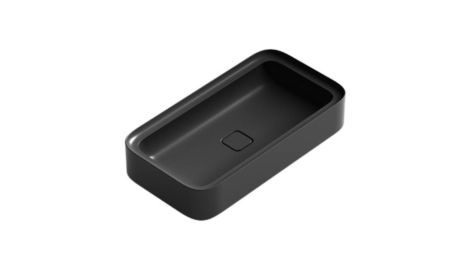 Parisi Cameo 750 Rectangle Bench Basin - Gloss Black