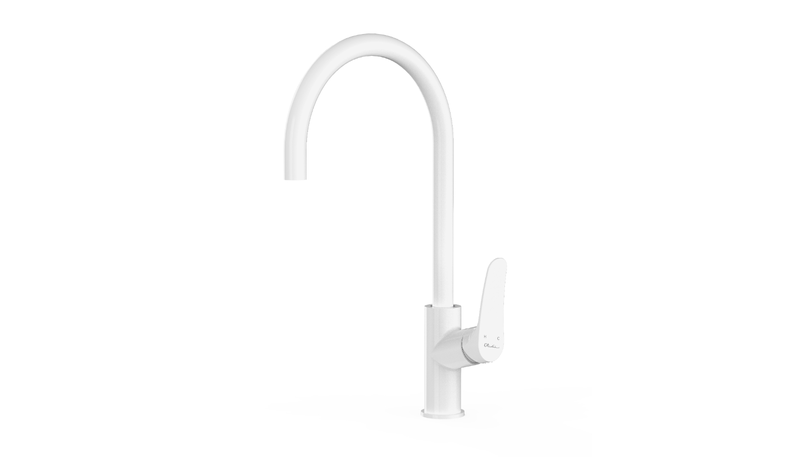 Oliveri Verona Goose Neck Sink Mixer - White