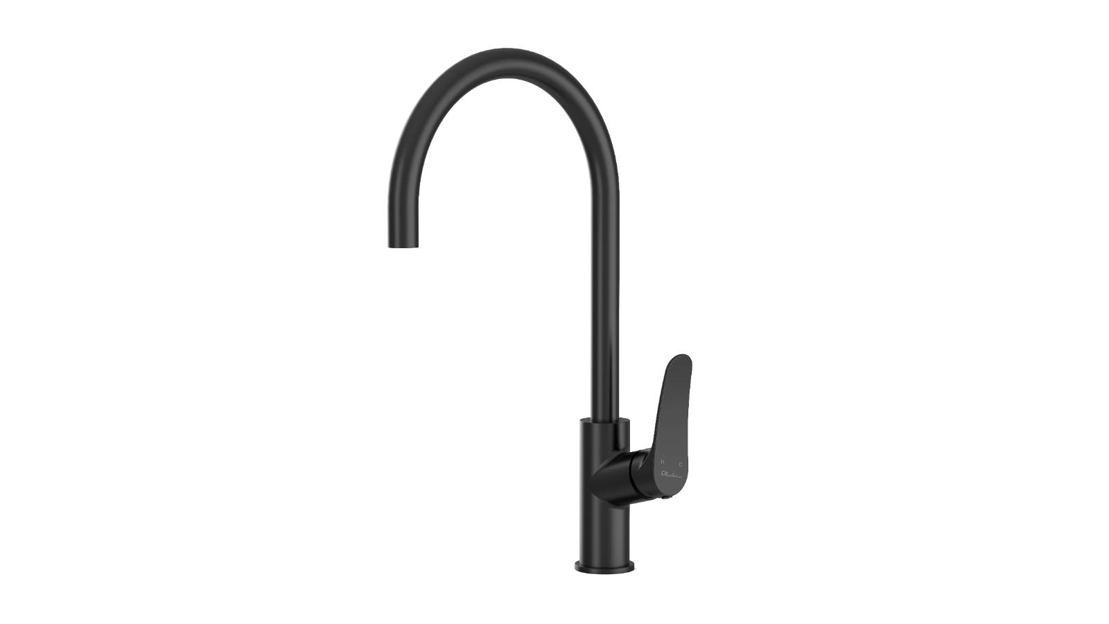 Oliveri Verona Goose Neck Sink Mixer - Matte Black