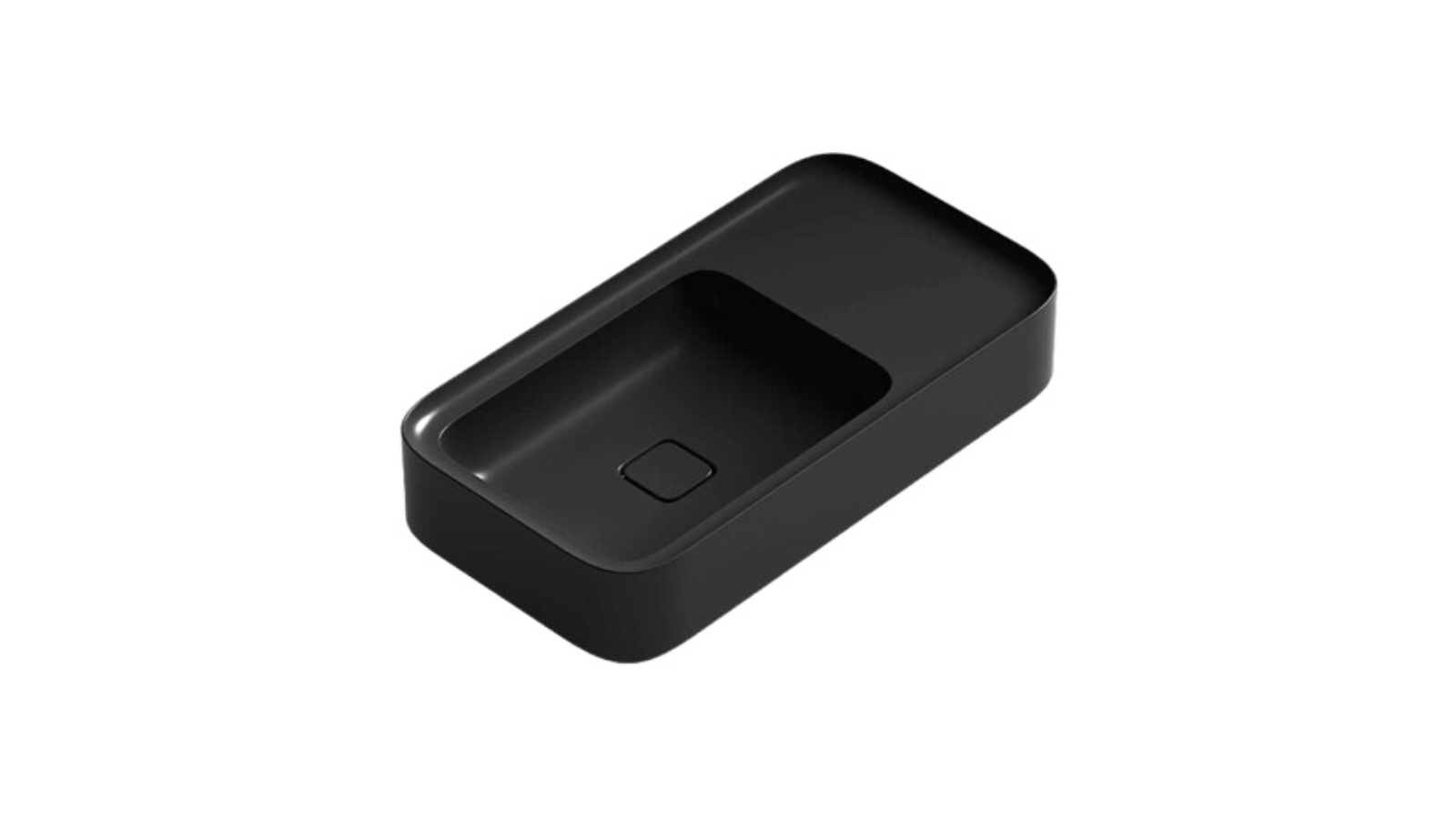 Parisi Cameo 750 Rectangle Bench Basin with Shelf - Gloss Black