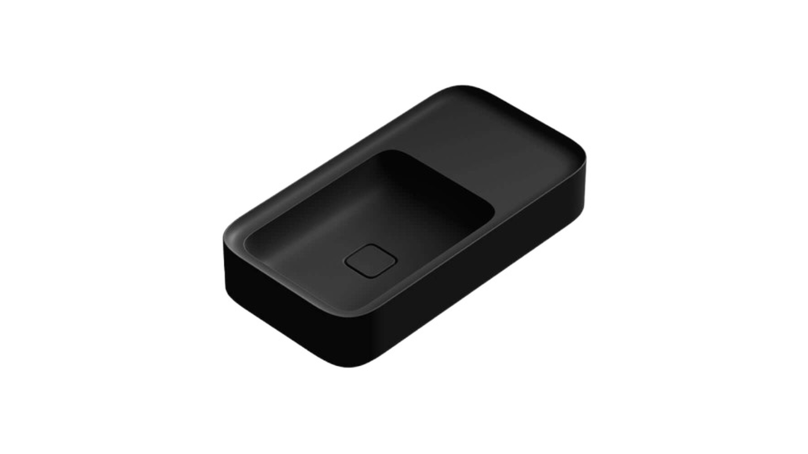 Parisi Cameo 750 Rectangle Bench Basin with Shelf - Matte Black