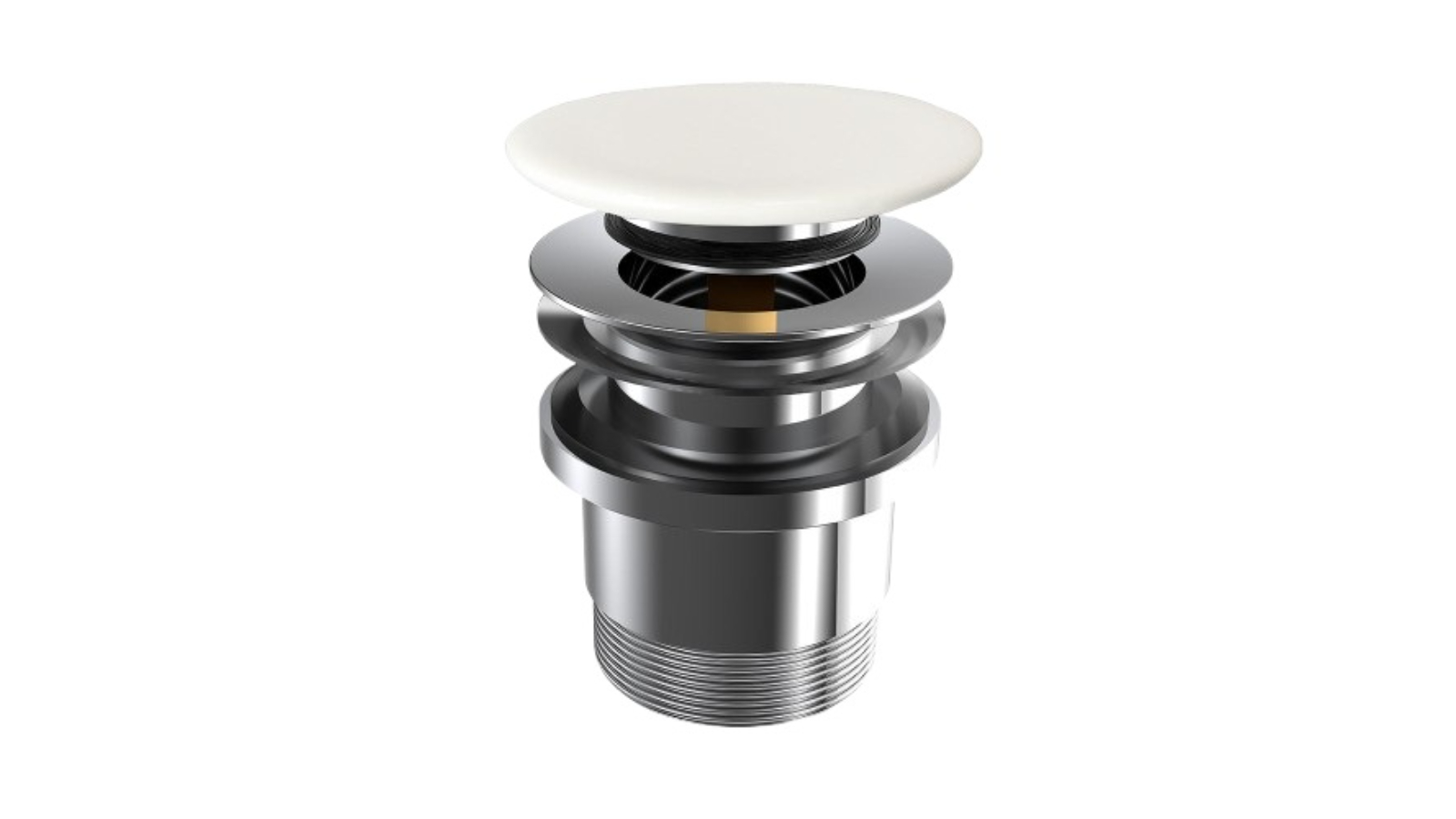Parisi Valdama Flat Clic-Clac Universal Waste with Ceramic Top - Matte White 