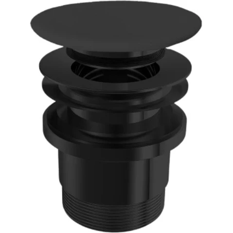 Parisi Valdama Flat Clic-Clac Universal Waste with Ceramic Top - Matte Black