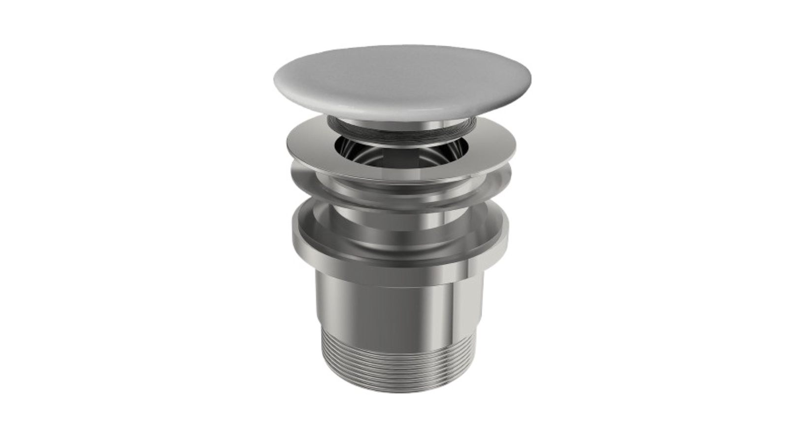 Parisi Valdama Flat Clic-Clac Universal Waste with Ceramic Top - Matte Nuvola