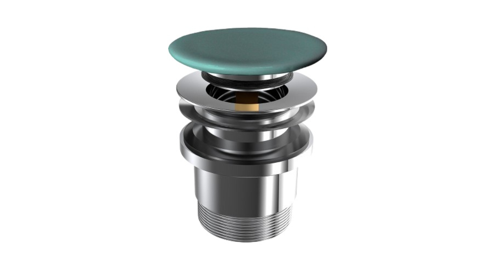 Parisi Valdama Flat Clic-Clac Universal Waste with Ceramic Top - Matte Laguna
