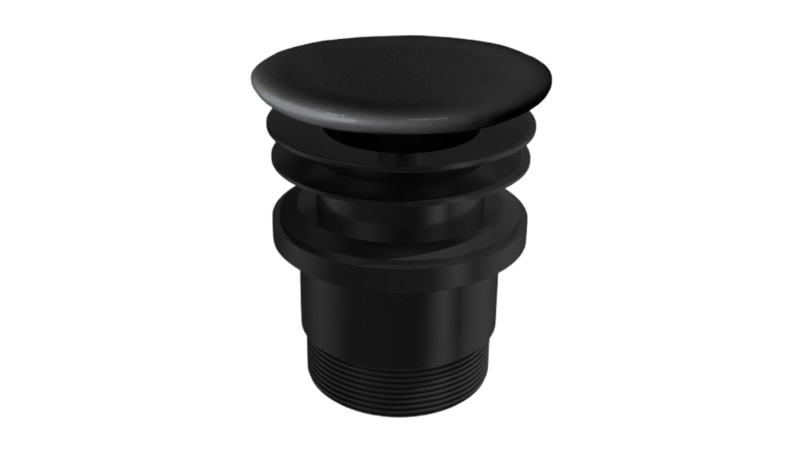 Parisi Valdama Constant Flow with Ceramic Top and Universal Waste - Gloss Black 