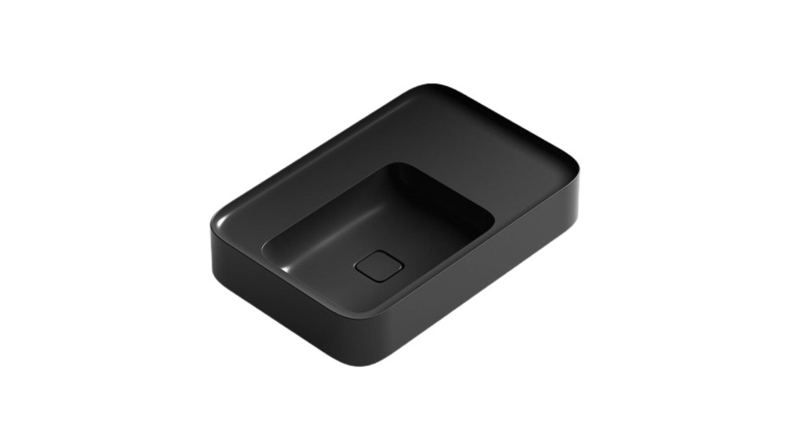 Parisi Cameo 750 Bench Basin 0 Tap Hole - Gloss Black