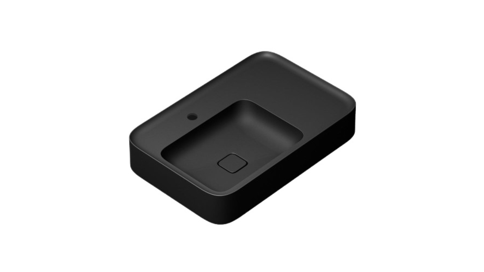 Parisi Cameo 750 Bench Basin 1 Tap Hole - Matte Black