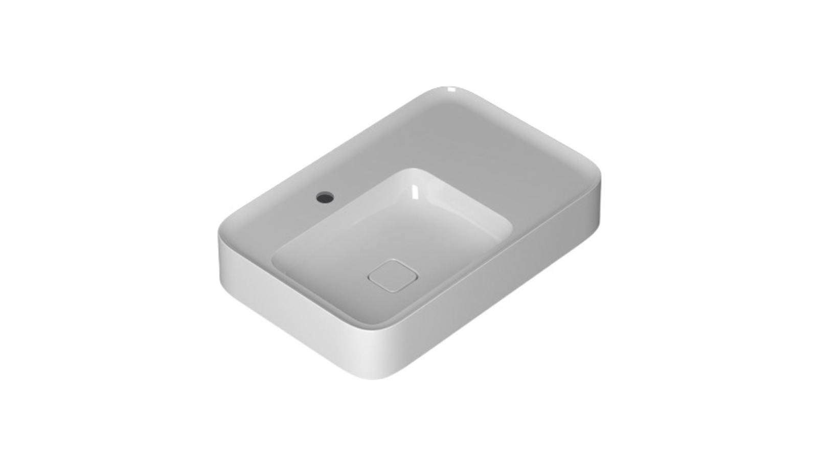 Parisi Cameo 750 Bench Basin 1 Tap Hole - Gloss White