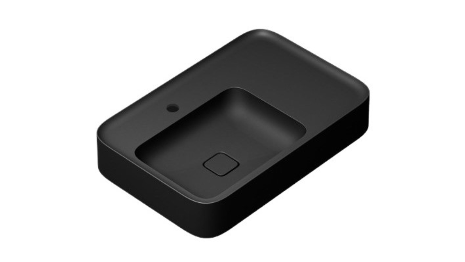Parisi Cameo 750 Wall Basin 1 Tap Hole - Matte Black