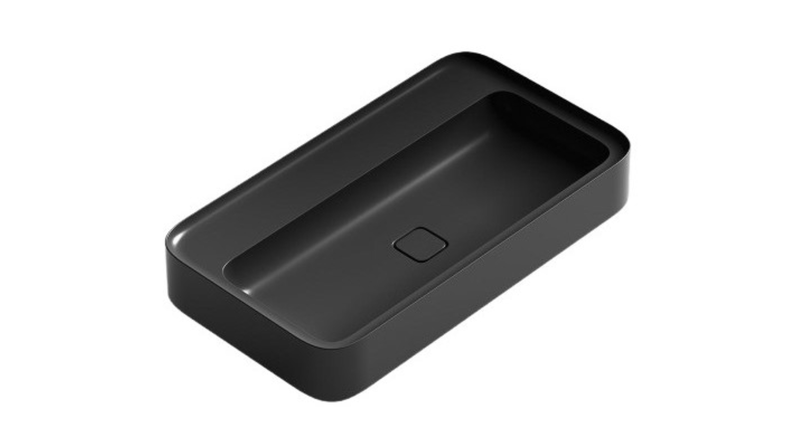 Parisi Cameo 900 Bench Basin 0 Tap Hole - Gloss Black