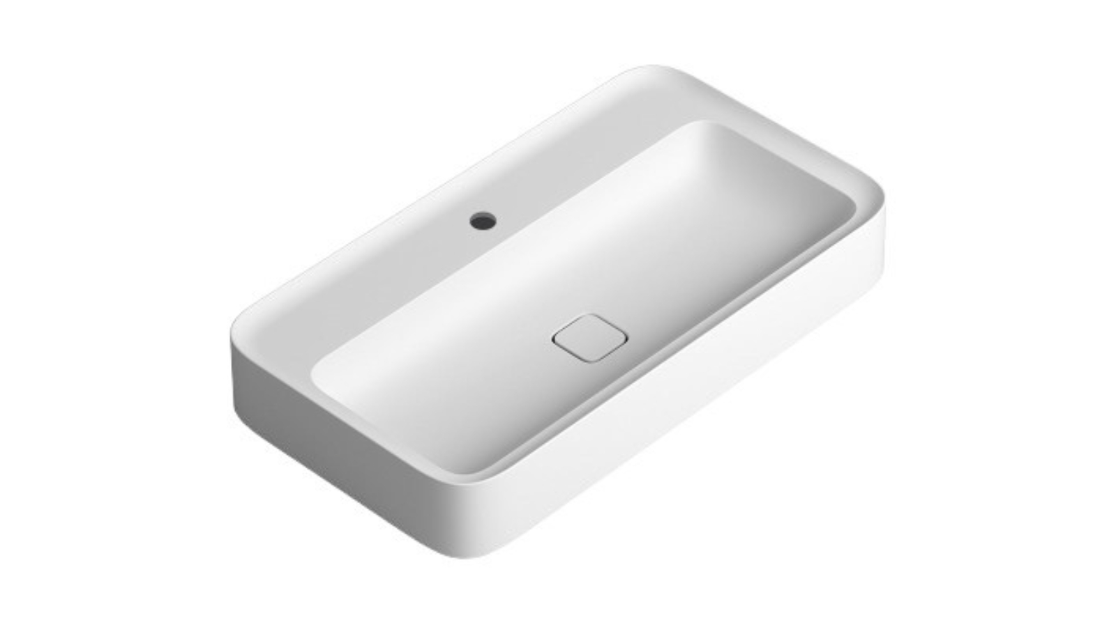 Parisi Cameo 900 Bench Basin 1 Tap Hole - Matte White