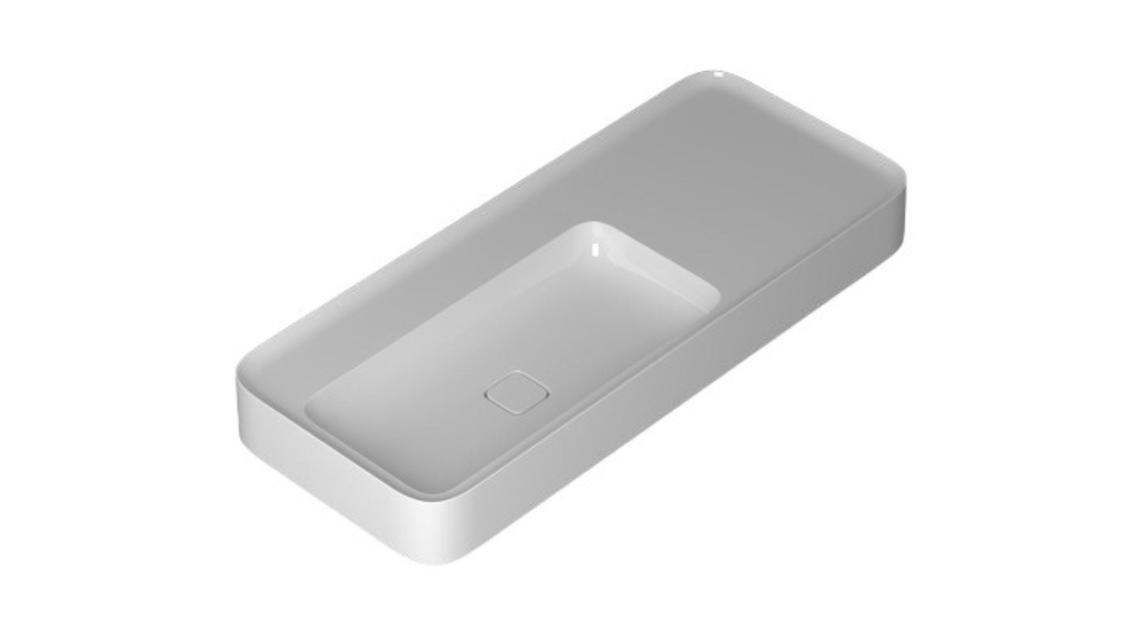 Parisi Cameo 1200 Bench Basin - Gloss White