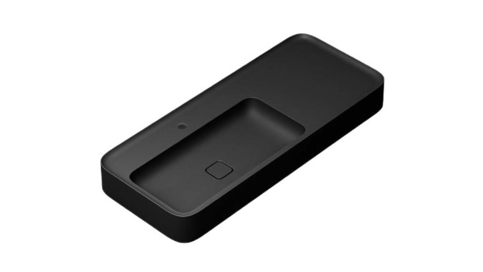 Parisi Cameo 1200 Wall Basin 1 Tap Hole - Matte Black