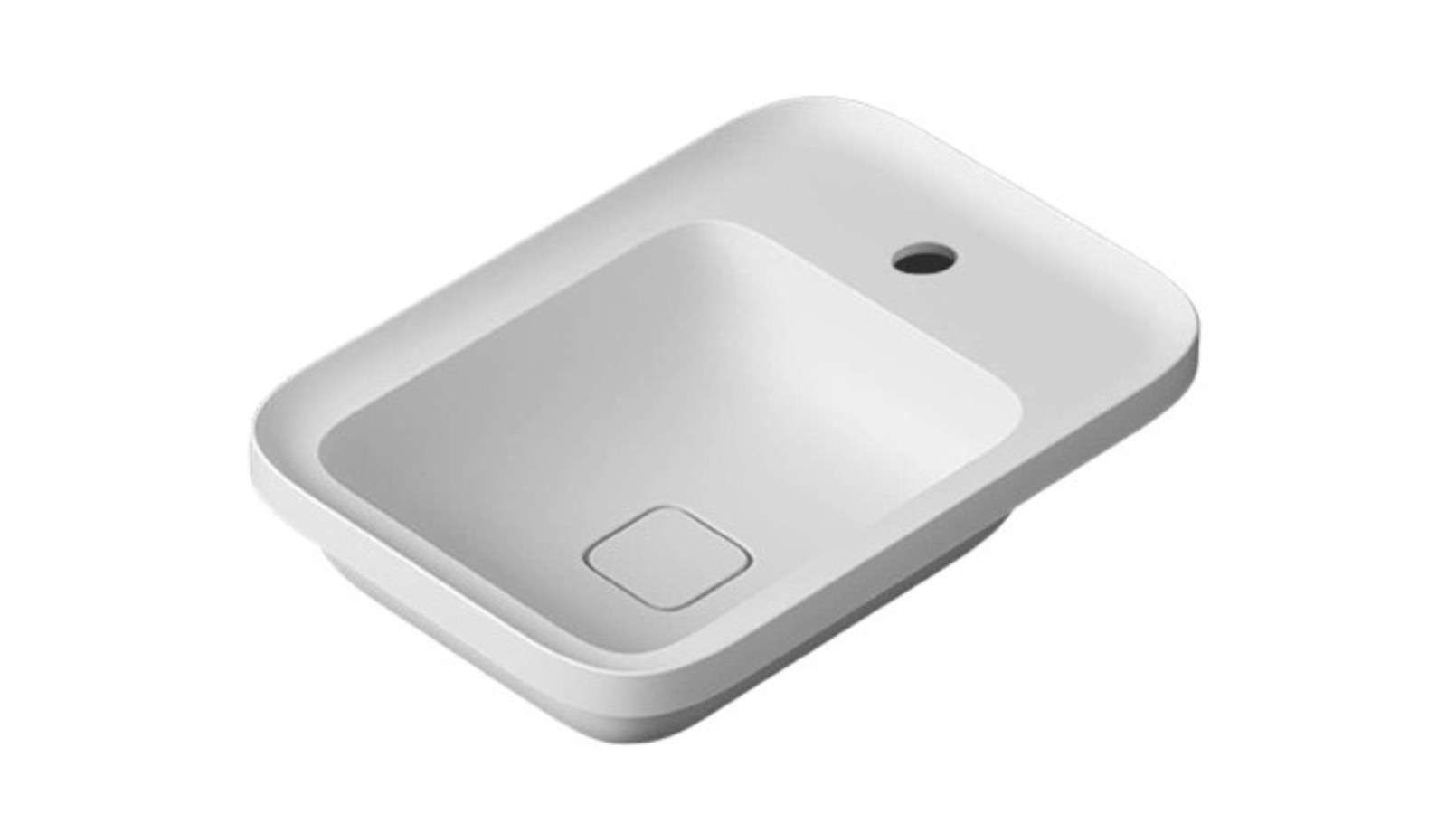 Parisi Cameo 550 Inset Basin 1 Tap Hole - Matte White