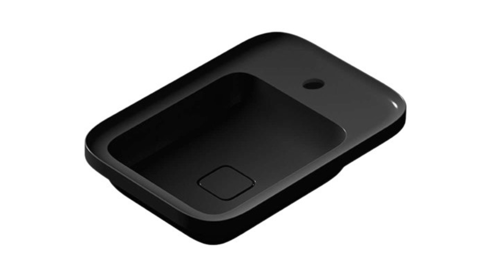 Parisi Cameo 550 Inset Basin 1 Tap Hole - Gloss Black