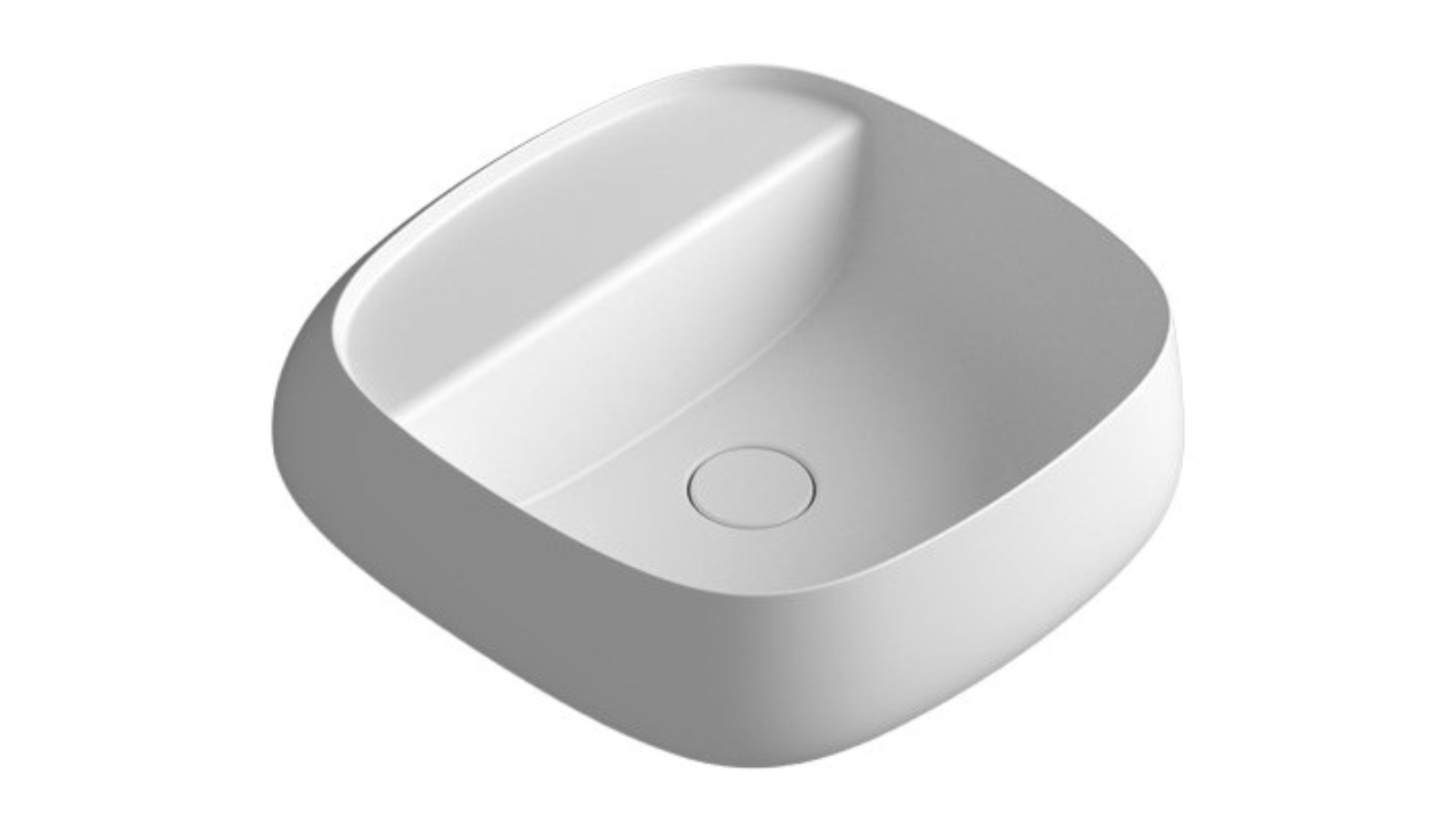 Parisi Seed 450 Wall Basin 0 Tap Hole - Matte White
