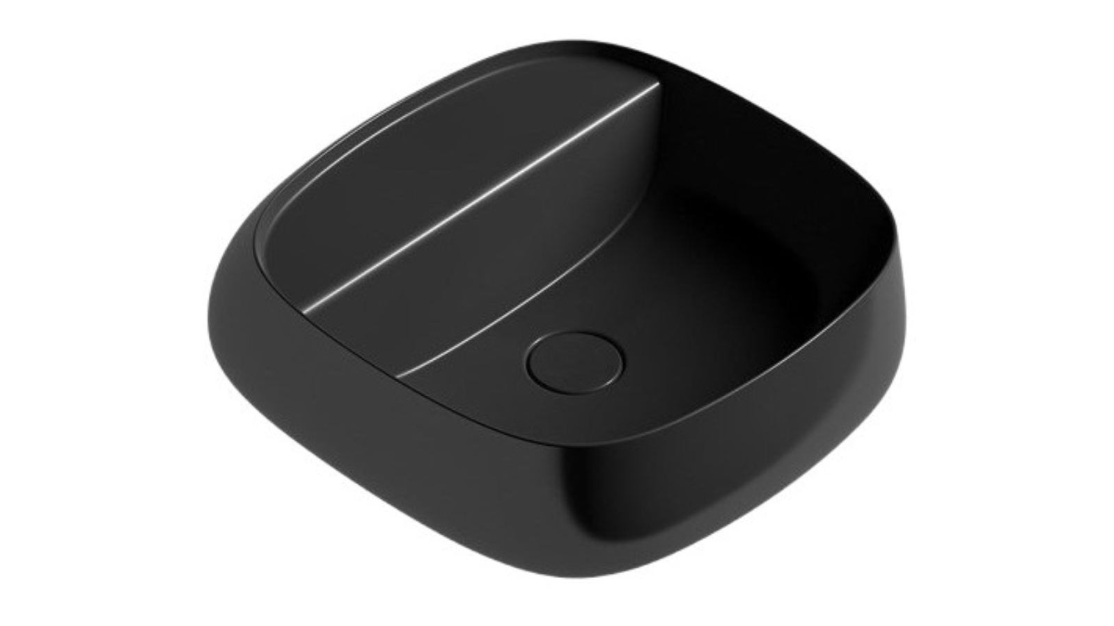 Parisi Seed 450 Wall Basin 0 Tap Hole - Gloss Black