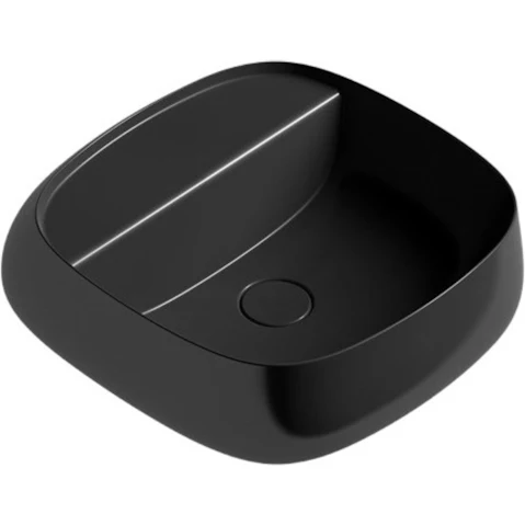 Parisi Seed 450 Wall Basin 0 Tap Hole - Gloss Black