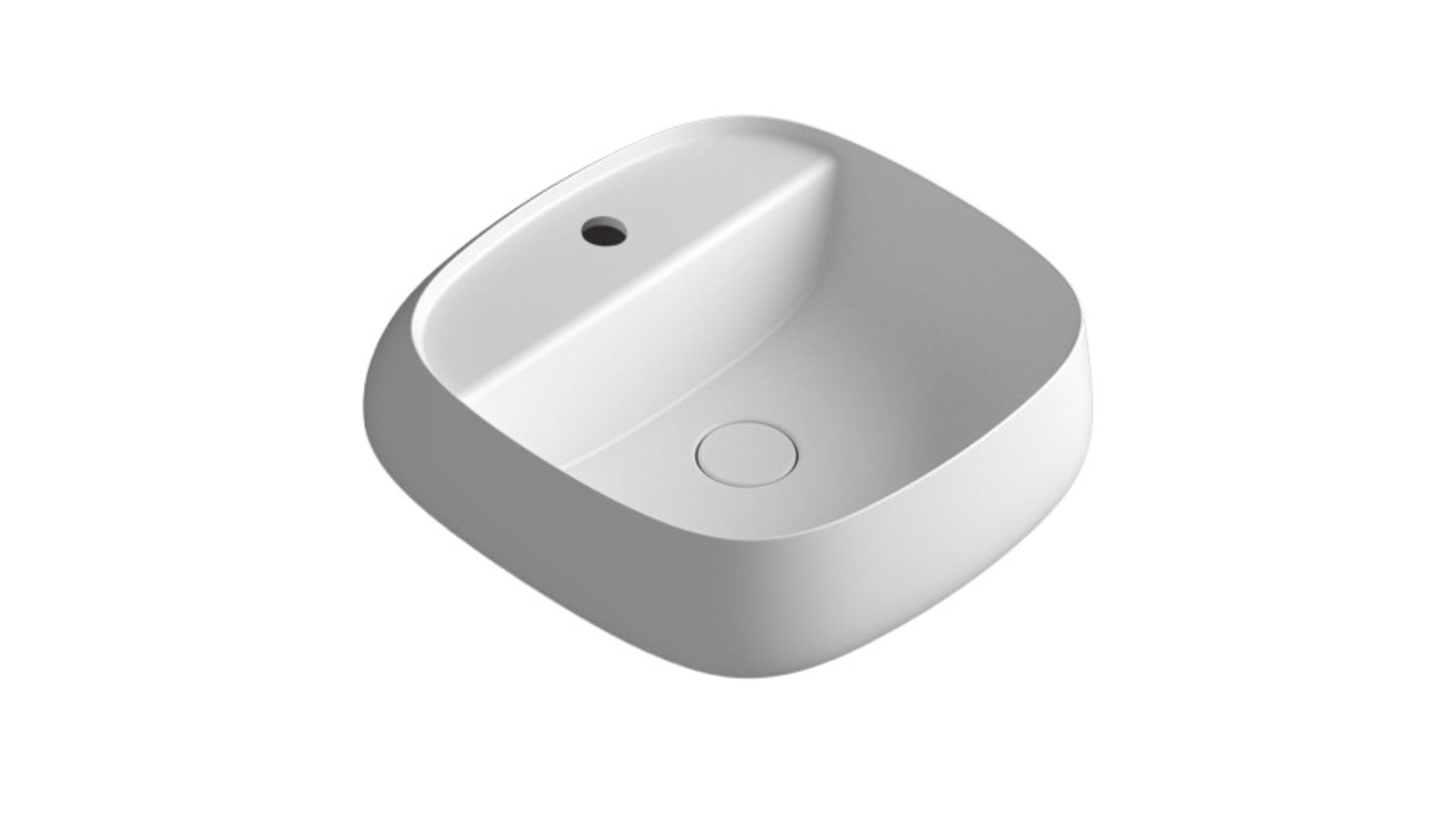 Parisi Seed 450 Wall Basin 1 Tap Hole - Matte White